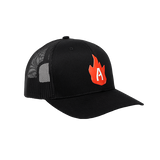 Hat with Flame Logo